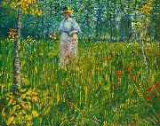 Vincent Van Gogh Femme dans un jardin Germany oil painting artist